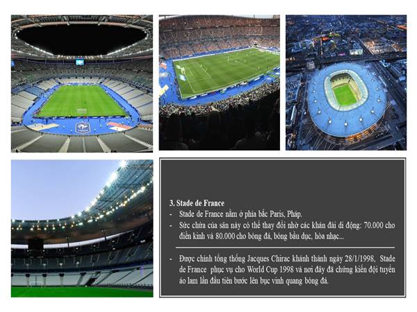 Stade de France là một trong những sân bóng đẹp nhất