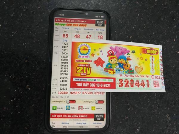 Giải thưởng xổ số miền Nam